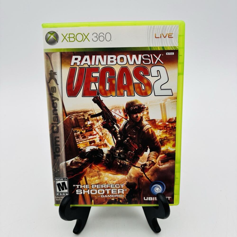Rainbow Six Vegas 2 (Xbox 360, 2008) CIB Complete W/Manual 2 Discs Teated Works